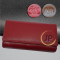 Dámská kožená peněženka s ražbou monogramu | červená | Dárková krabička