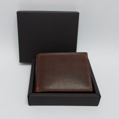 Pánská kožená peněženka Premium s ražbou monogramu | Dárková krabička