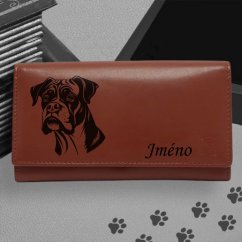 Kožená peněženka s motivem pro milovníky psů s obrázkem pejska - Boxer