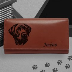 Kožená peněženka s motivem pro milovníky psů s obrázkem pejska - Labradorský retrívr