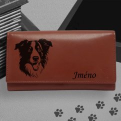 Kožená peněženka s motivem pro milovníky psů s obrázkem pejska - Border kolie