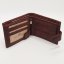 Pánská kožená peněženka s vlastním gravírováním – originální dárek | Hnědočervená | Dárková krabička