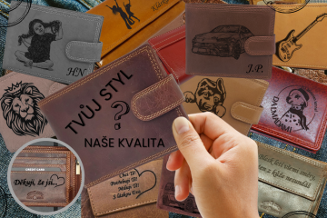 Pánská kožená peněženka s monogramem, textem nebo fotkou: Klasický doplněk s osobním dotykem
