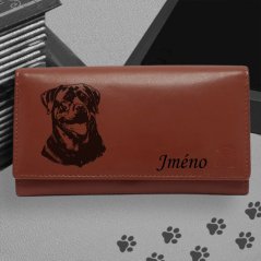 Kožená peněženka s motivem pro milovníky psů s obrázkem pejska - Rotvajler 2