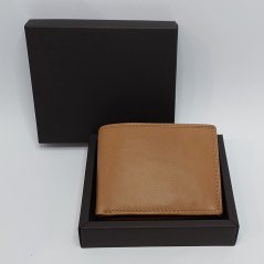 Pánská kožená peněženka  s ražbou monogramu  | Dárková krabička