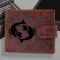 Pánská kožená peněženka s tvým vlastním jménem, monogramem a znamením zvěrokruhu | Ryby - (21. 2. – 20. 3.)