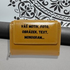 Dámská peněženka z pravé kůže Ricardo Ramos s vlastním monogramem nebo textem