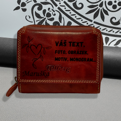 Exkluzivní červená Dámská Peněženka Tillberg s personalizací a RFID ochranou