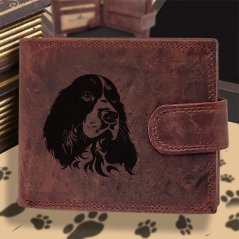 Kožená peněženka s motivem pro milovníky psů s obrázkem pejska - Anglický kokršpaněl