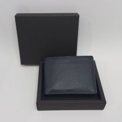 Pánská kožená peněženka s vlastní gravírováním | Tmavě modrá