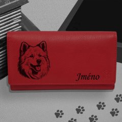 Kožená peněženka s motivem pro milovníky psů s obrázkem pejska - Samojed 2