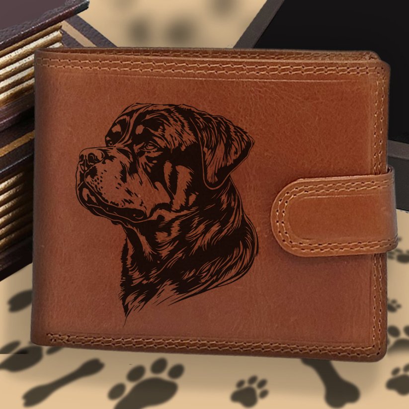 Kožená peněženka s motivem pro milovníky psů s obrázkem pejska - Rotvajler 4