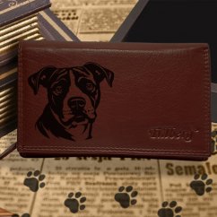 Kožená peněženka s motivem pro milovníky psů s obrázkem pejska - Americký Stafordšírský teriér