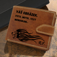 Pánská kožená peněženka s monogramem, textem nebo fotkou | Tillberg | Dárková krabička