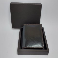 Pánská kožená peněženka Ricardo s ražbou monogramu | Černá V | Dárková krabička